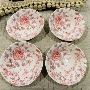 F23-Johnson Brothers “Rose Chintz” Bowls 4-Piece Set